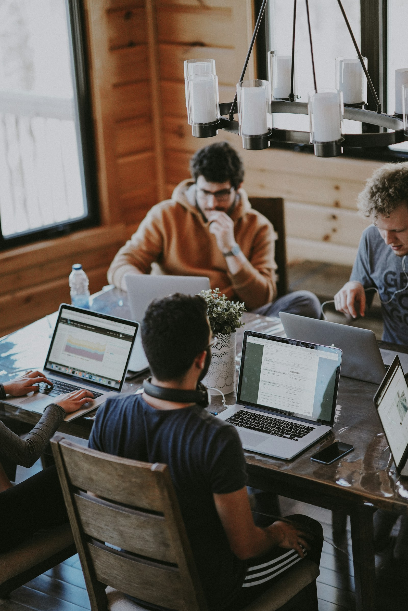 People working together around a table